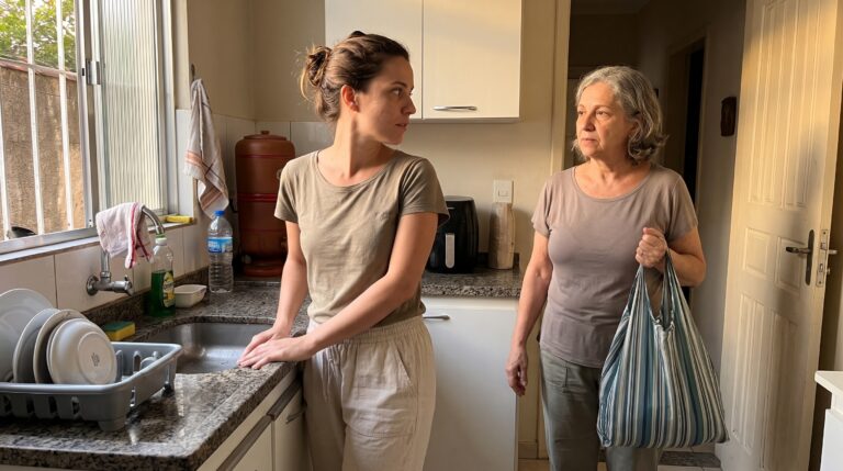Telepatia existe: mãe e filha se entendem só pelo olhar na cozinha